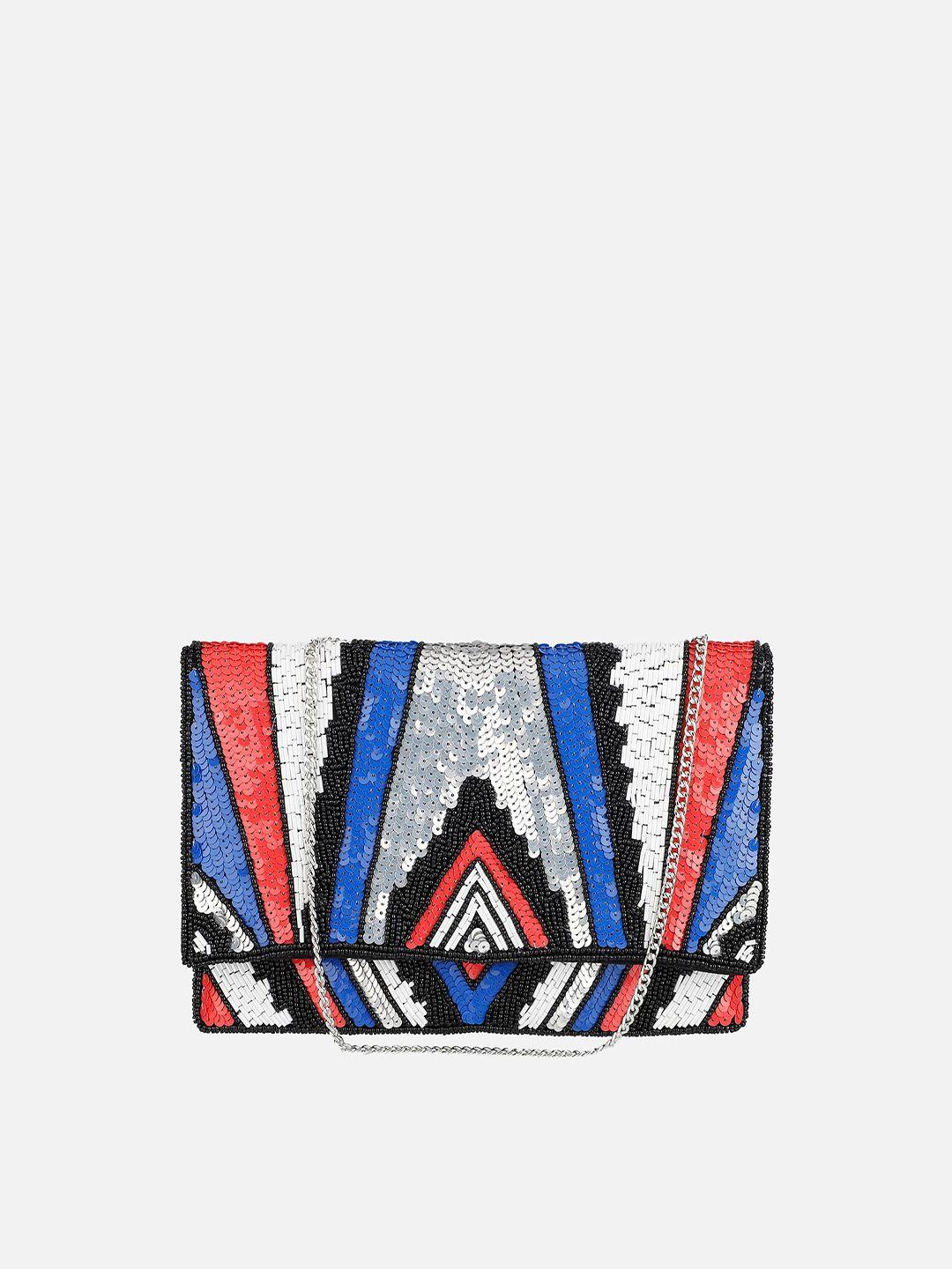 aditi wasan multicoloured embellished purse clutches