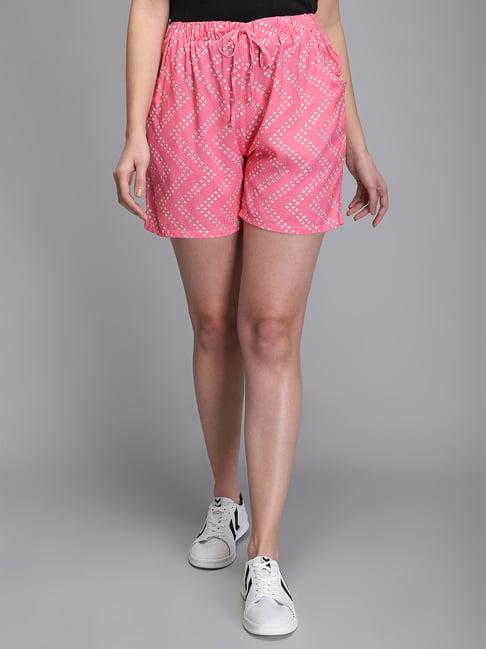 aditi wasan pink printed shorts