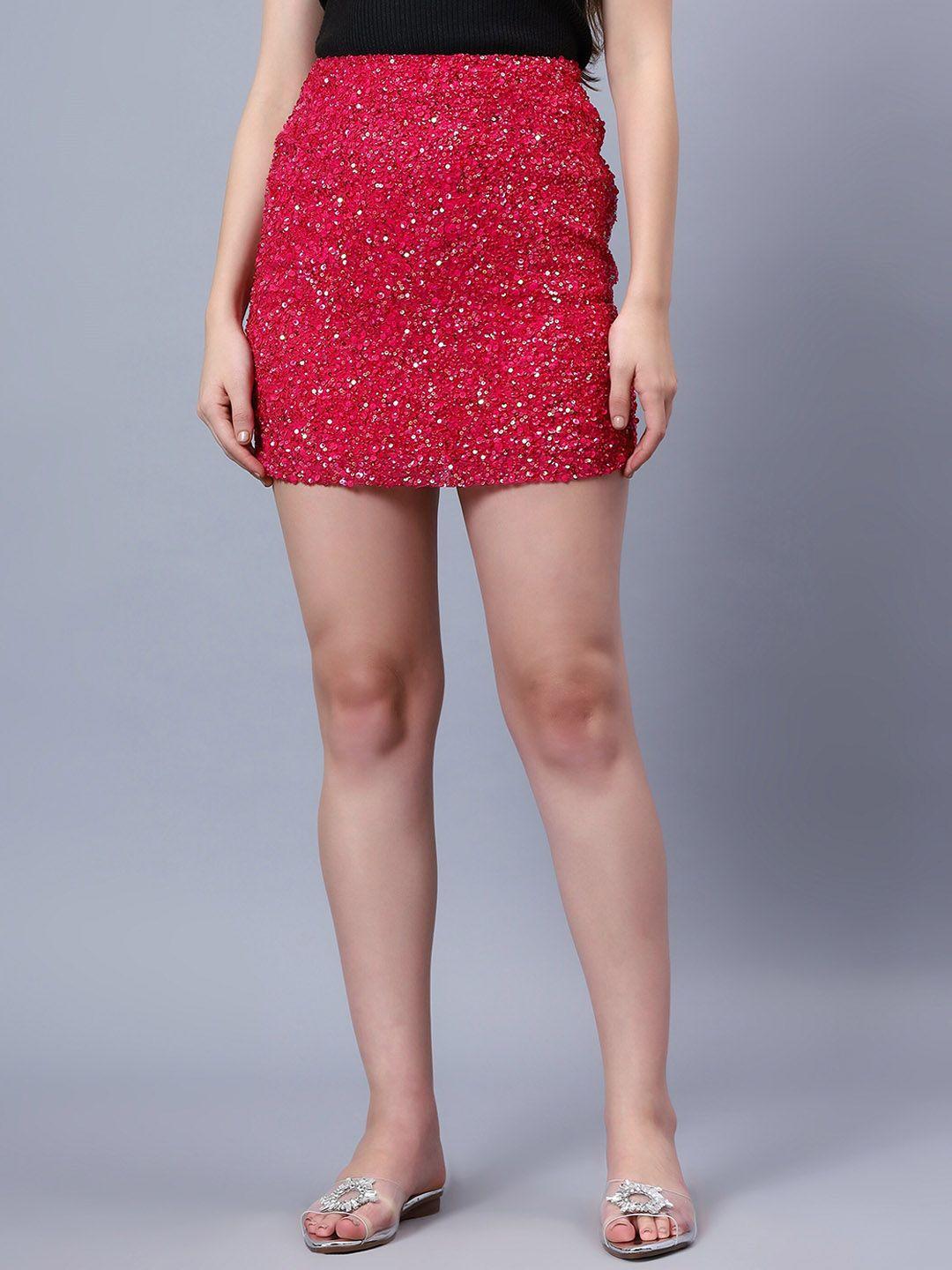 aditi wasan sequinned partywear mini pencil skirt