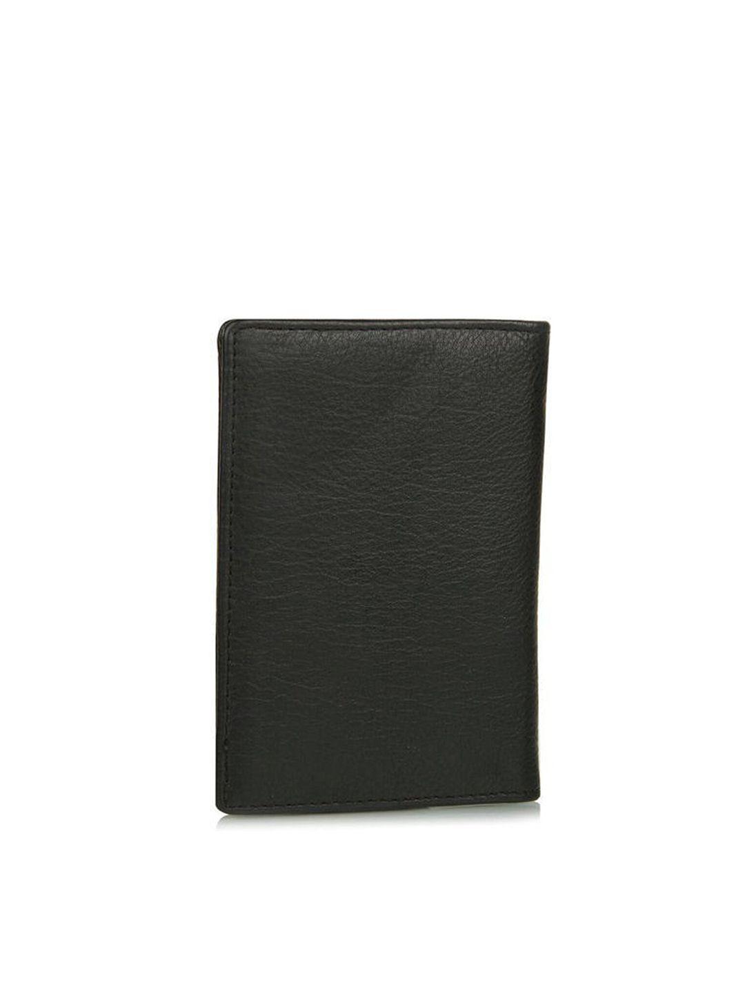 aditi wasan unisex black leather passport holder