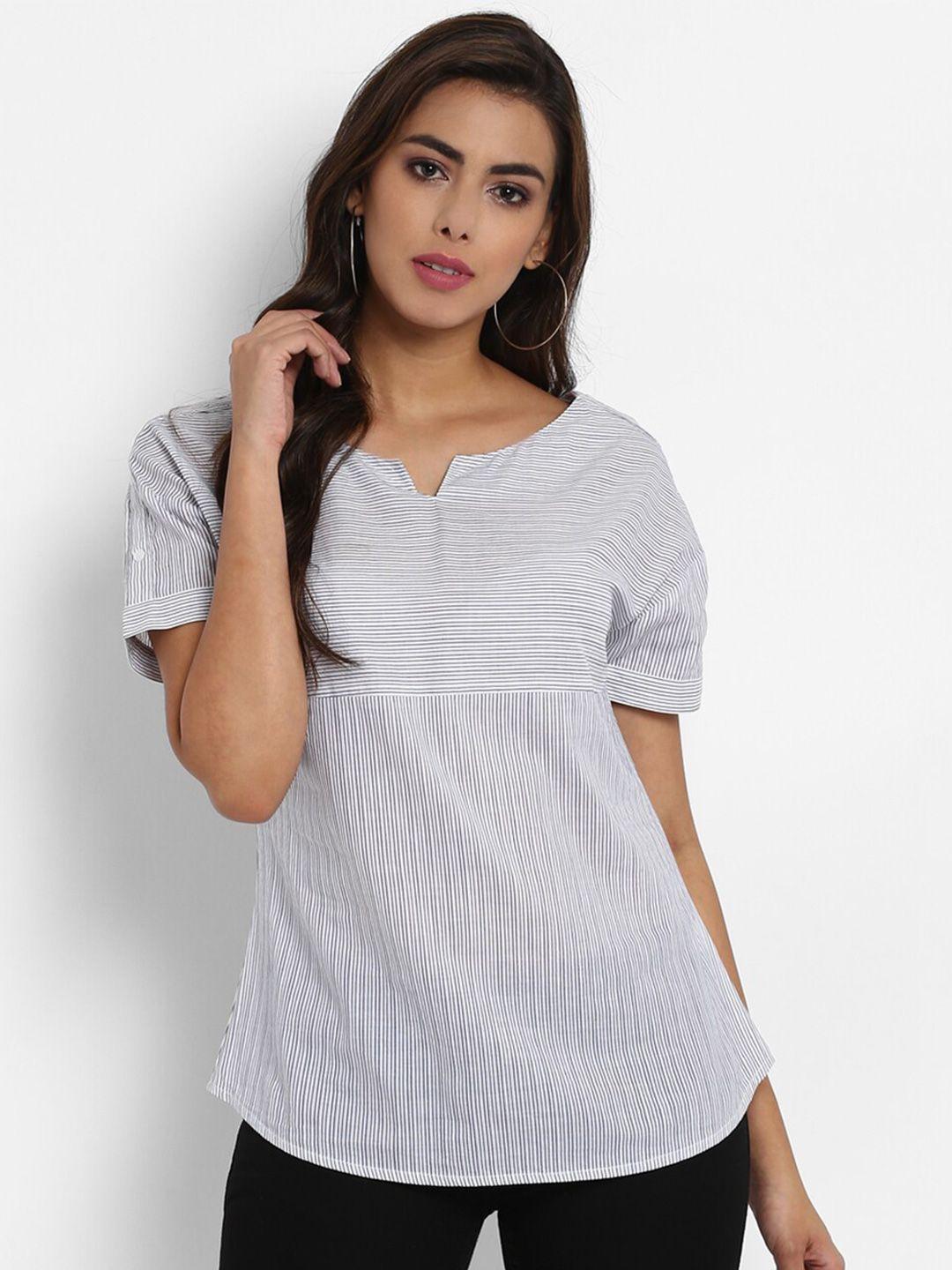 aditi wasan white striped top