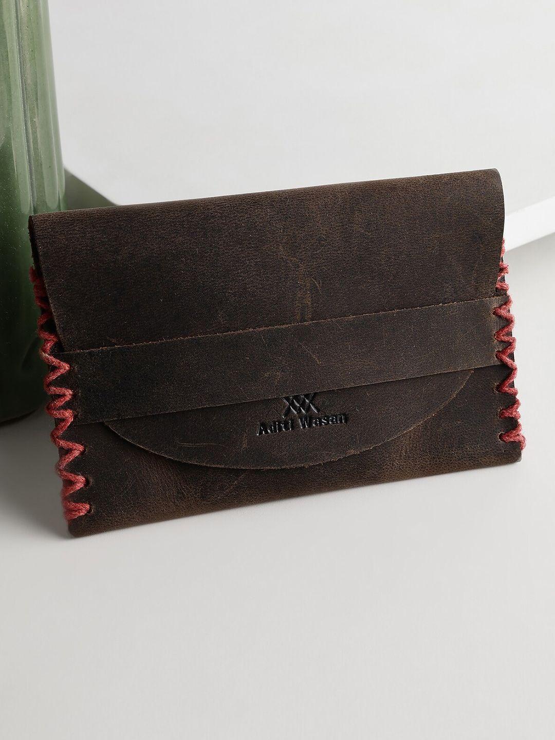 aditi wasan women leather two fold wallet