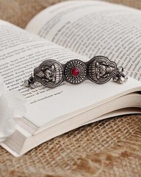adjustable oxidized silver-plated ring