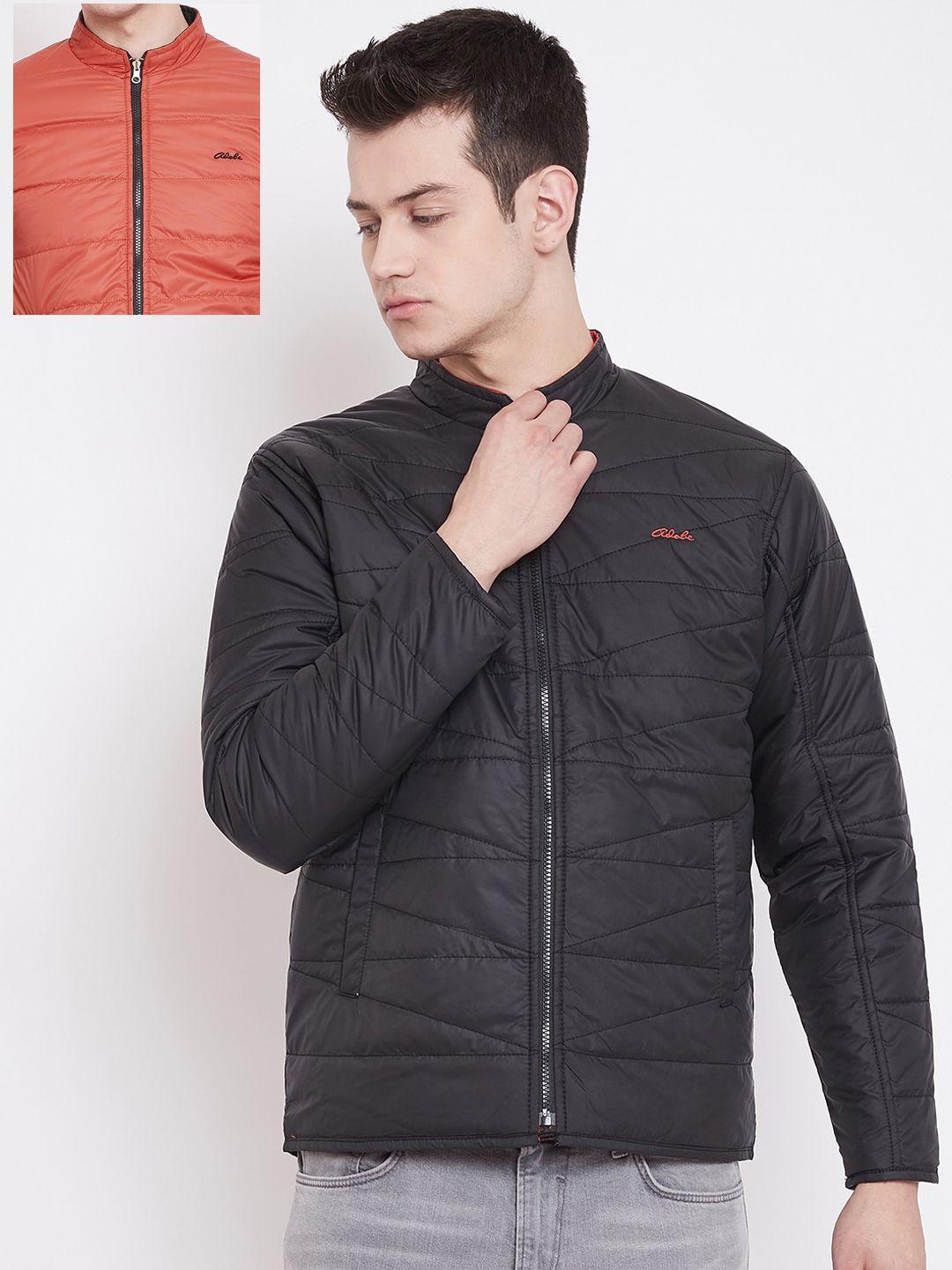 adobe men black reversible lightweight padded jacket