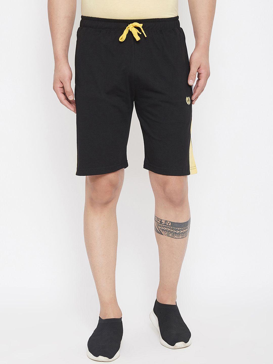 adobe men black solid regular fit regular shorts