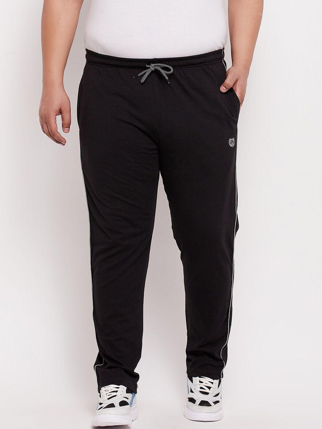 adobe men black solid track pant