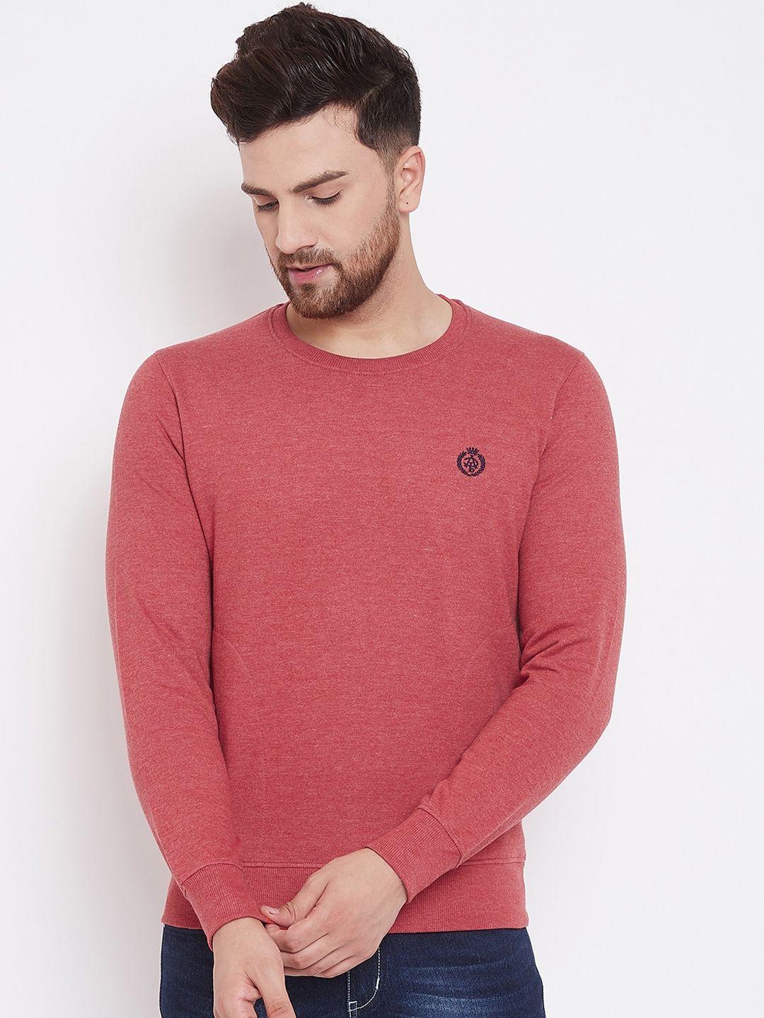 adobe men red solid sweatshirt