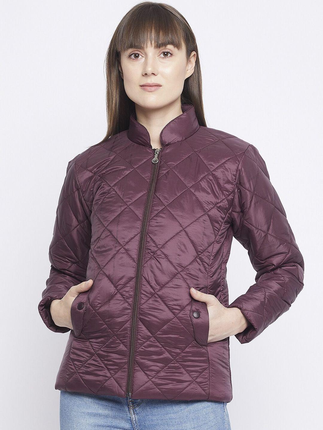 adobe women burgundy lightweight quilted jacket