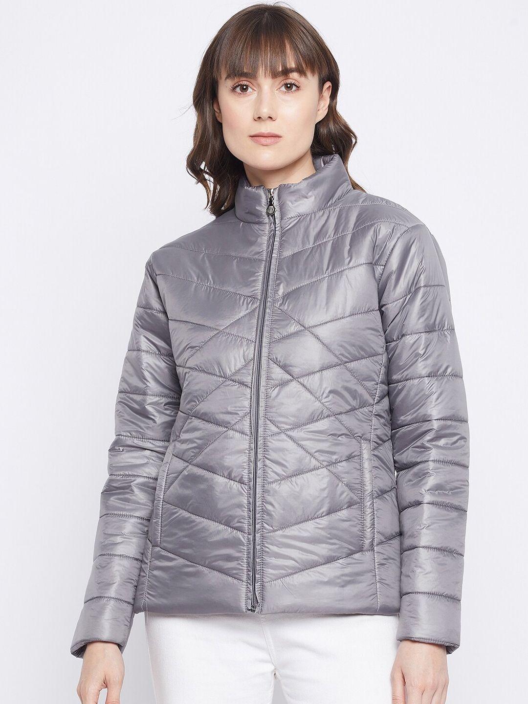 adobe women grey lightweight padded jacket