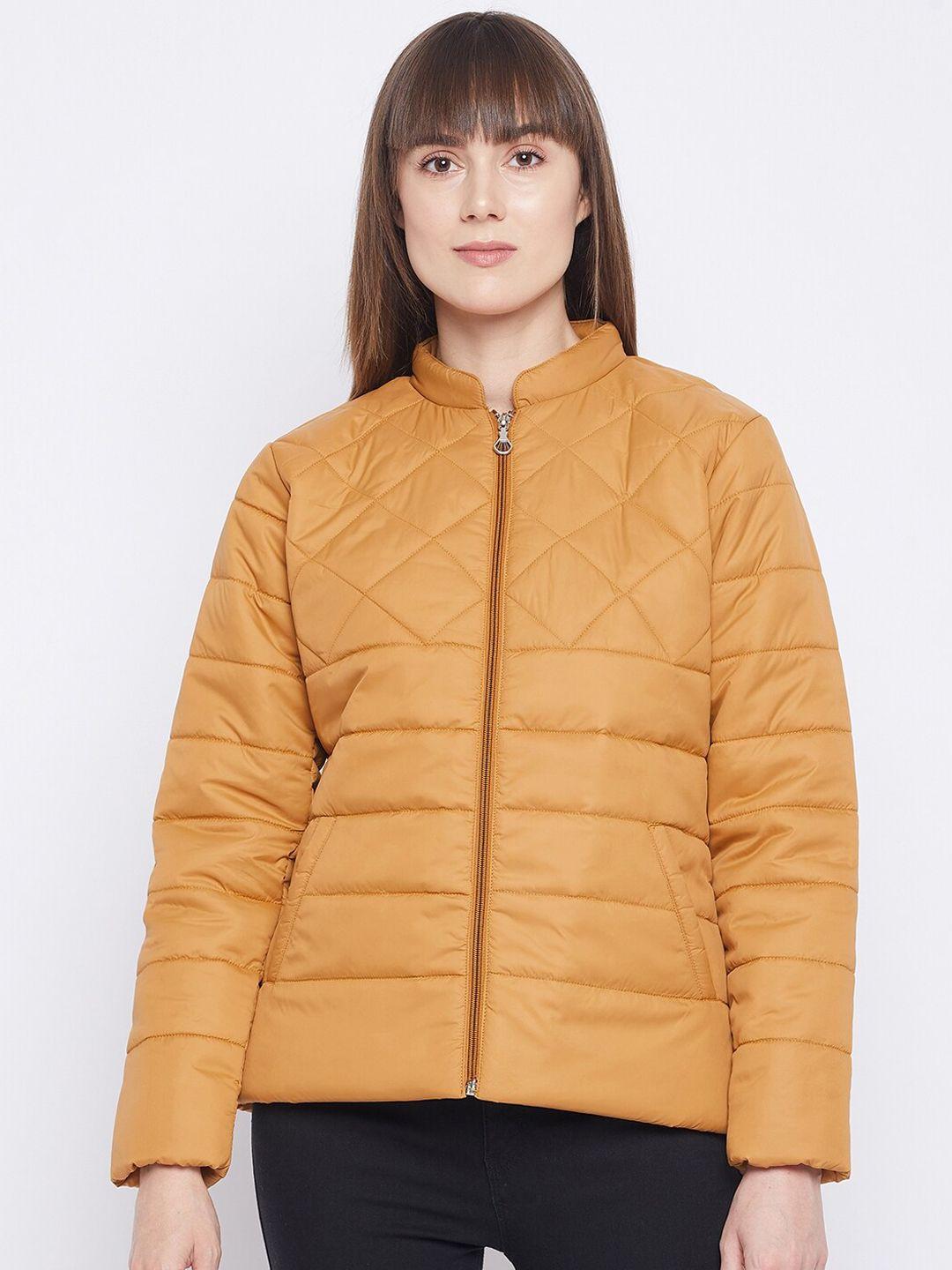 adobe women mustard lightweight puffer jacket