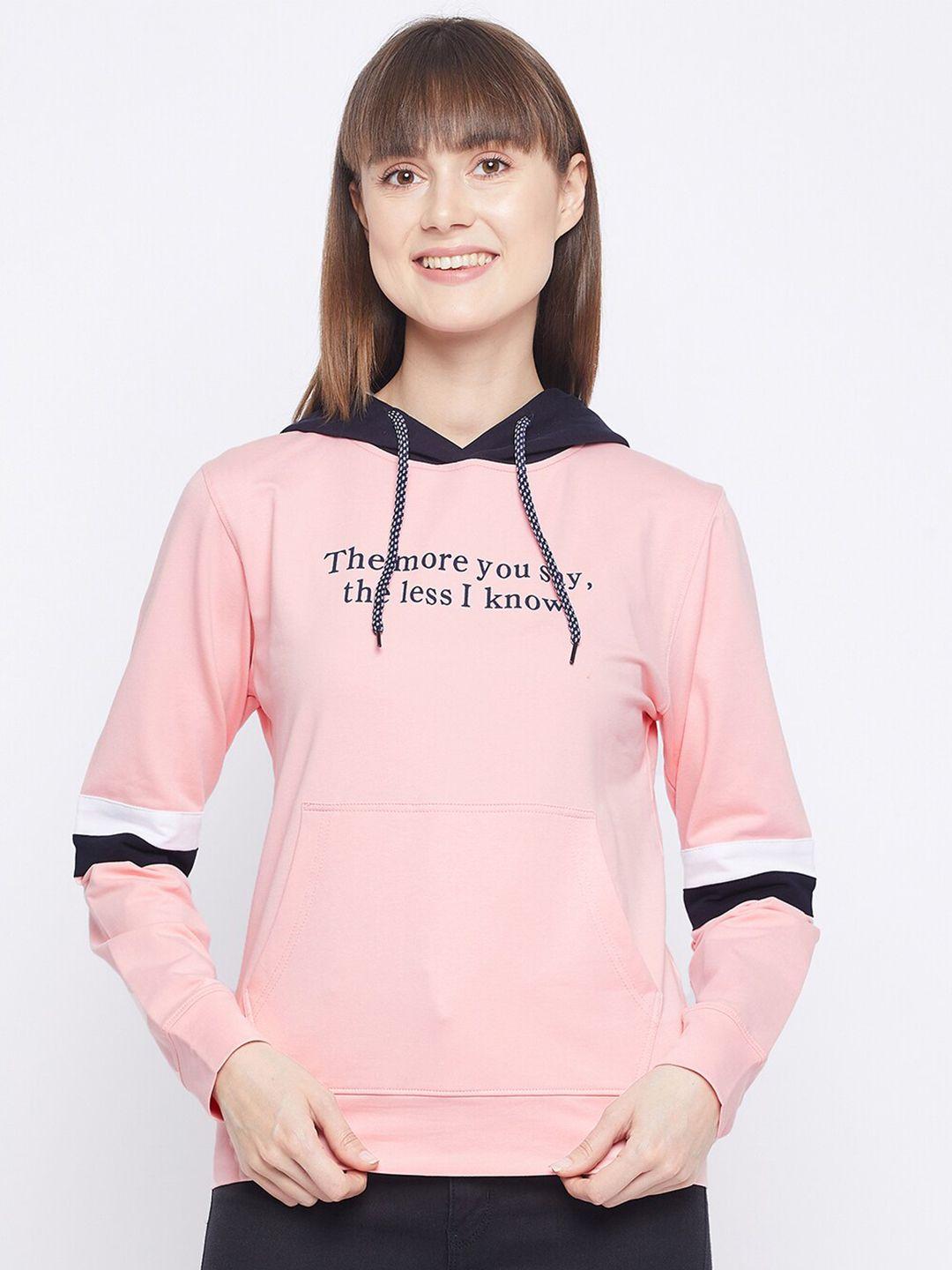 adobe women pink hooded sweatshirt