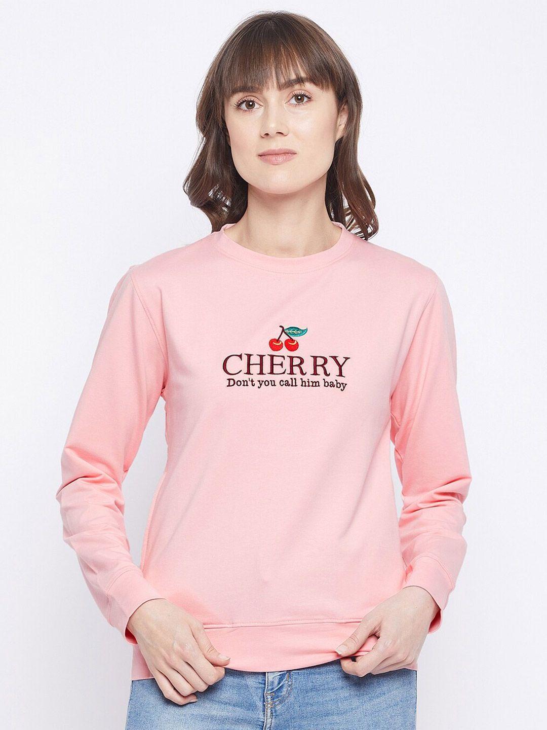 adobe women pink printed sweatshirt