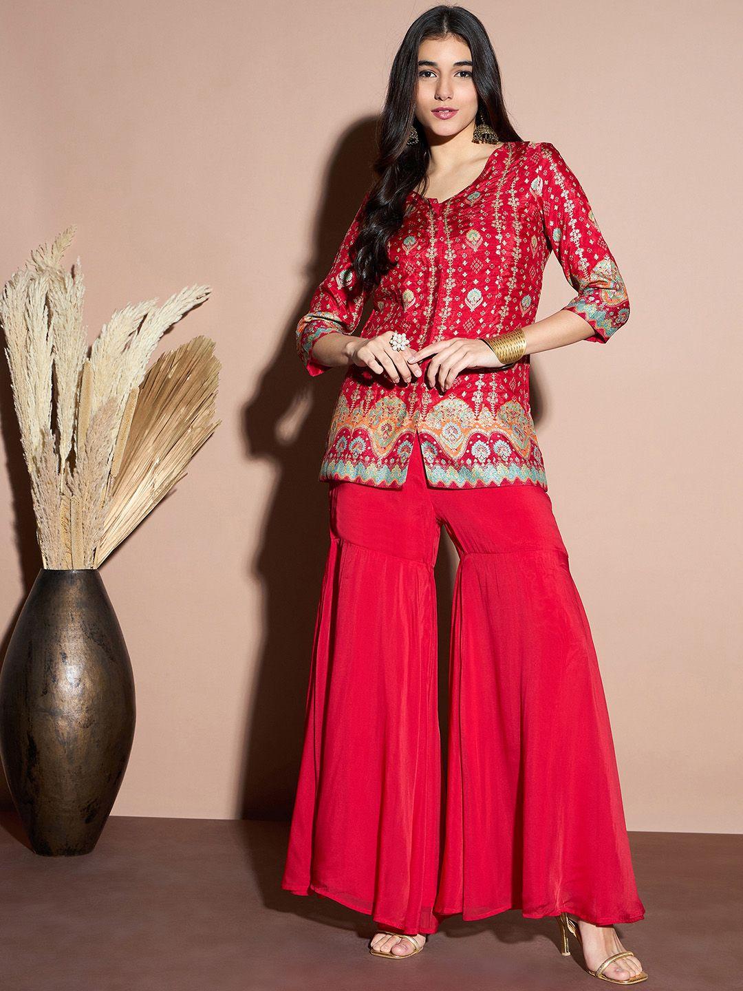 adornia printed tunic with sharara