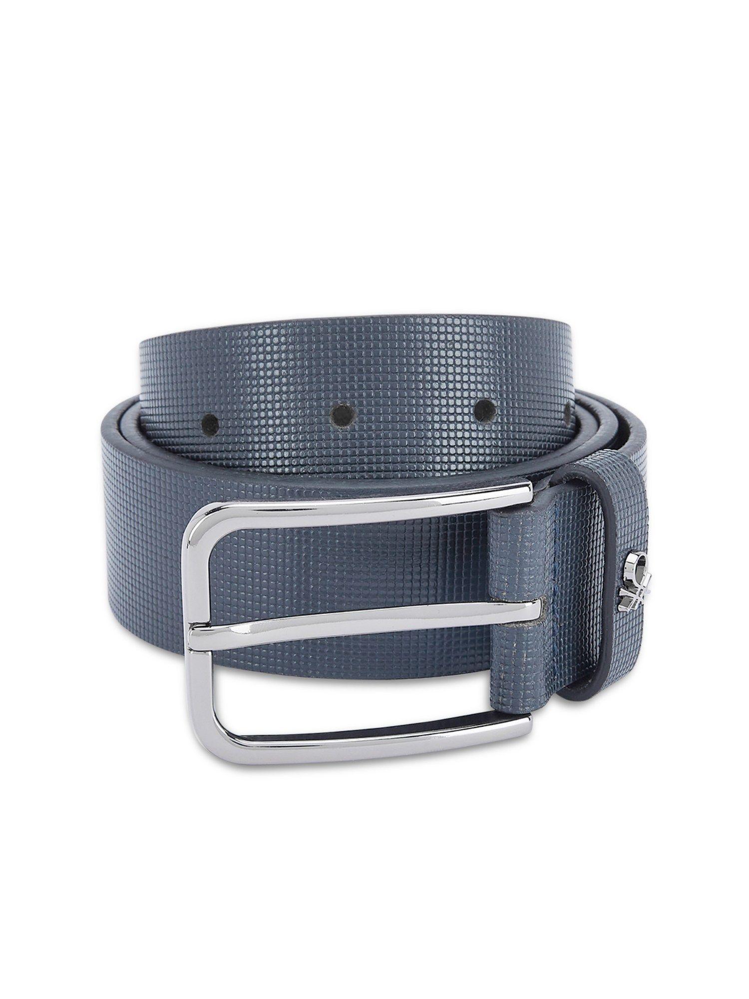 adriano men leather belt - navy blue