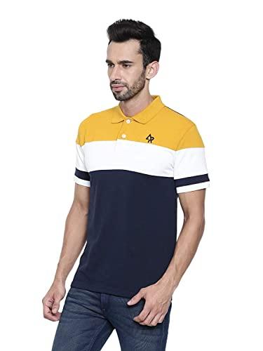 adro branded polo t-shirts for men (yellow; 3xl)