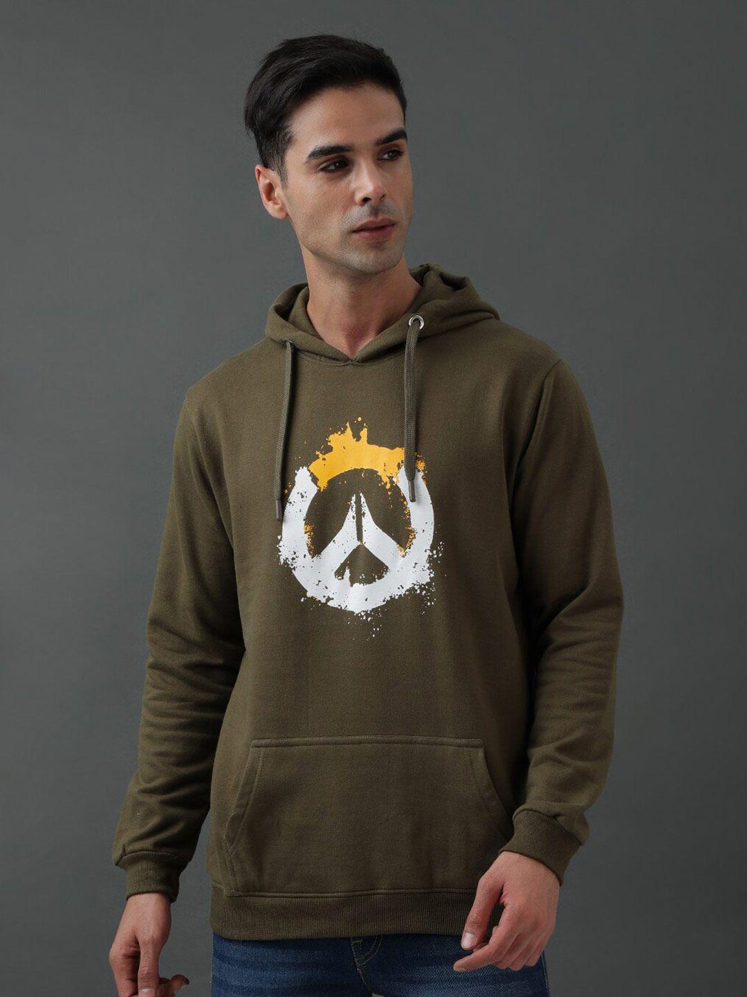 adro graphic printed hooded pure cotton sweatshirt