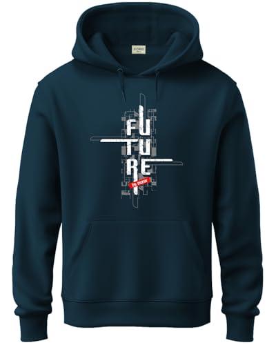 adro hoodies for men | printed hoodie for men | cotton hoodie | mens hoodies | sweatshirt for men | hooded hoodie | h24-ftr-sb-m teal