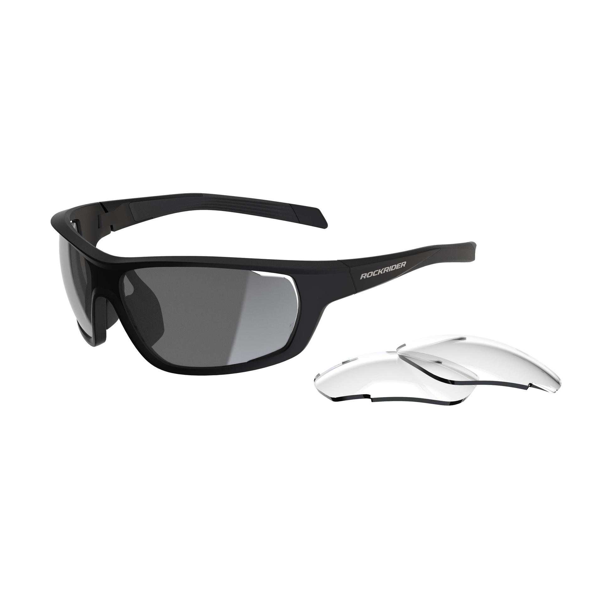 adult cross-country mountain bike sunglasses - cat 0,3 interchangeable lens