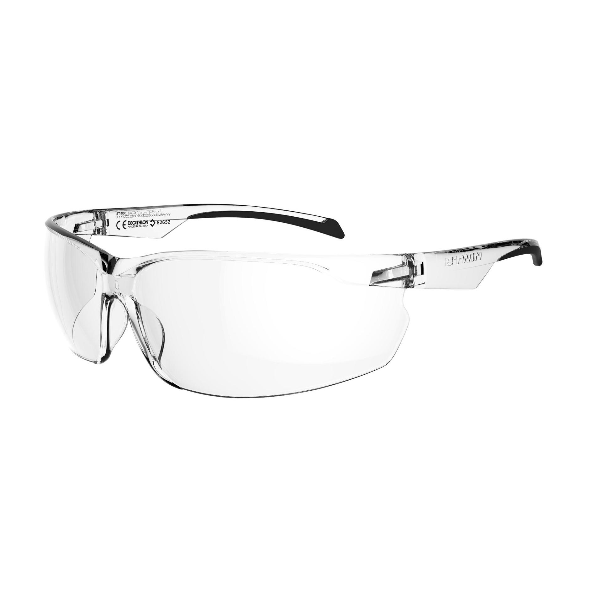 adult cycling sunglasses st100 transparent