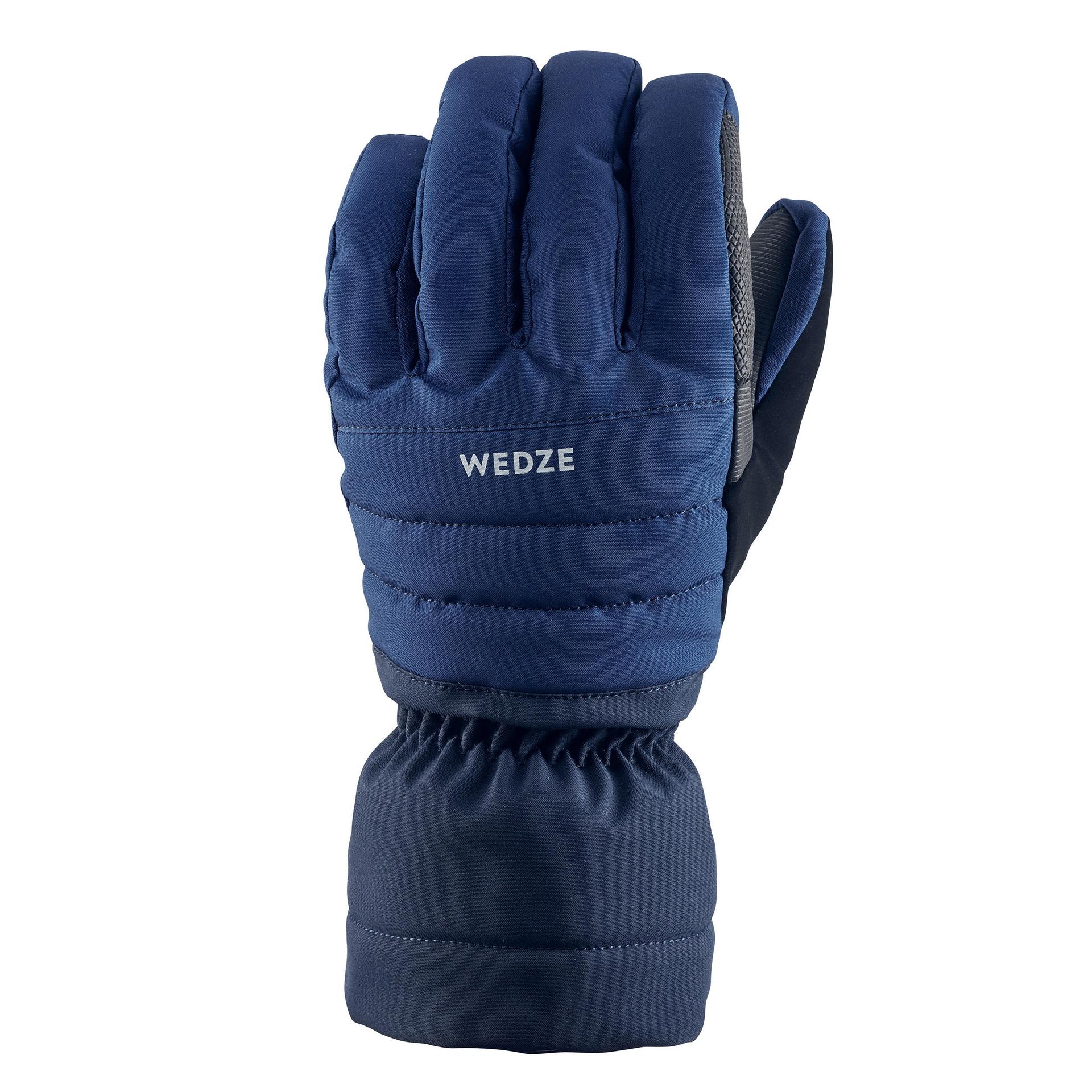adult downhill ski gloves 500 - navy blue