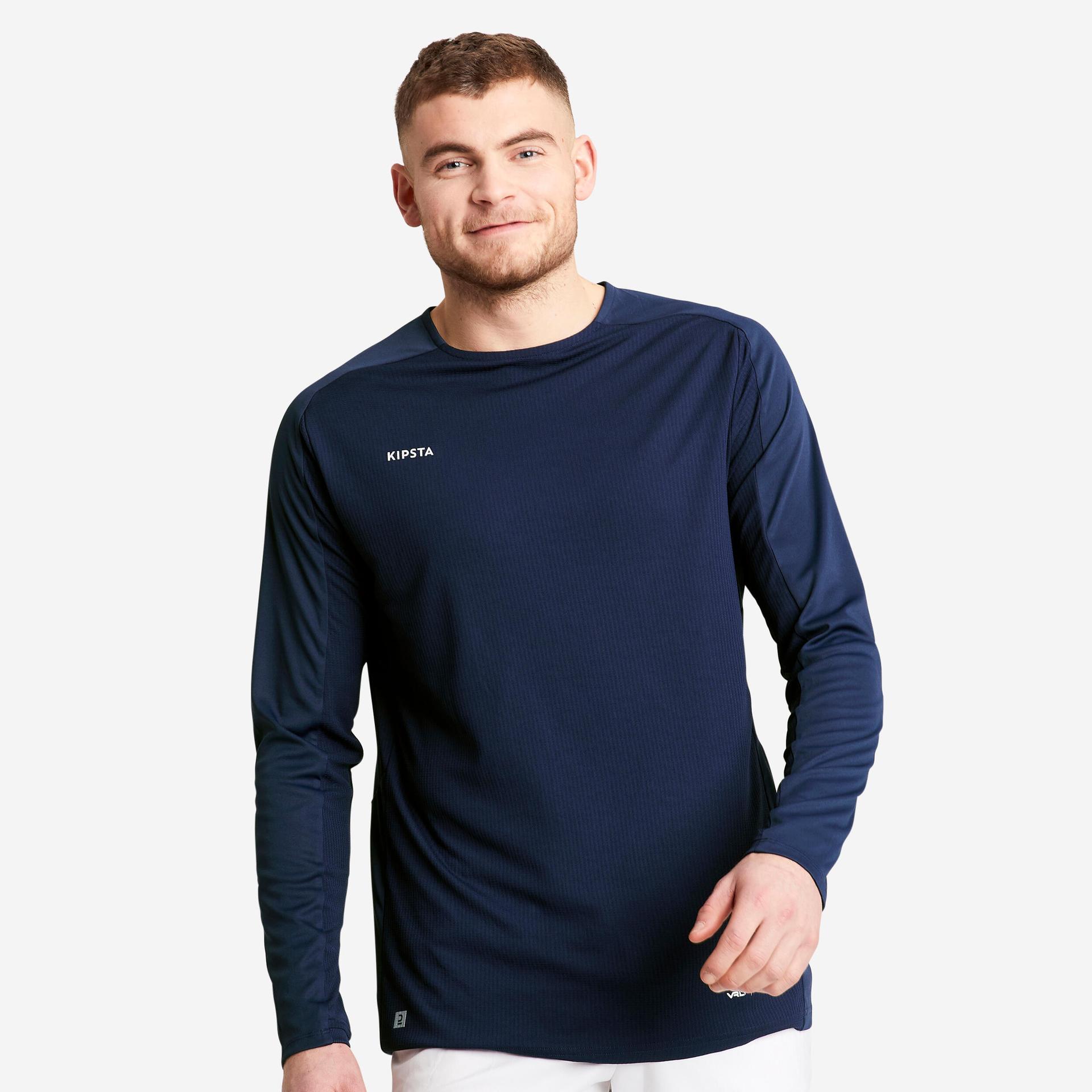 adult football long-sleeved jersey shirt viralto club - navy blue