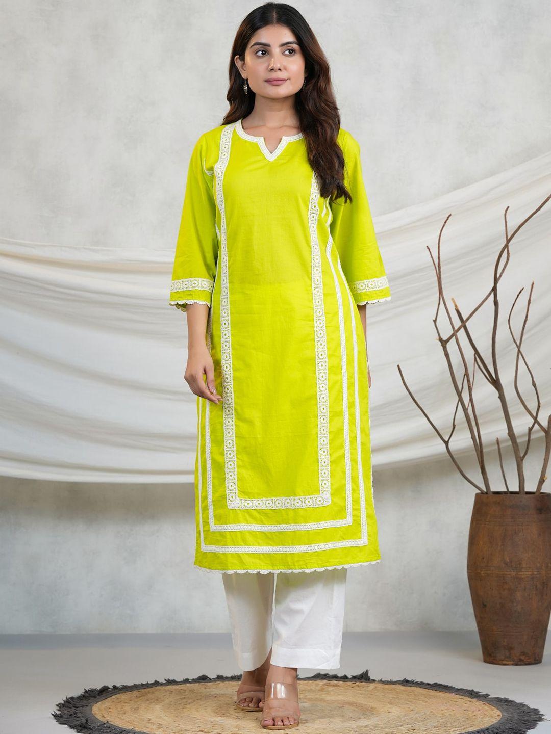 adveta geometric embroidered thread work kurta