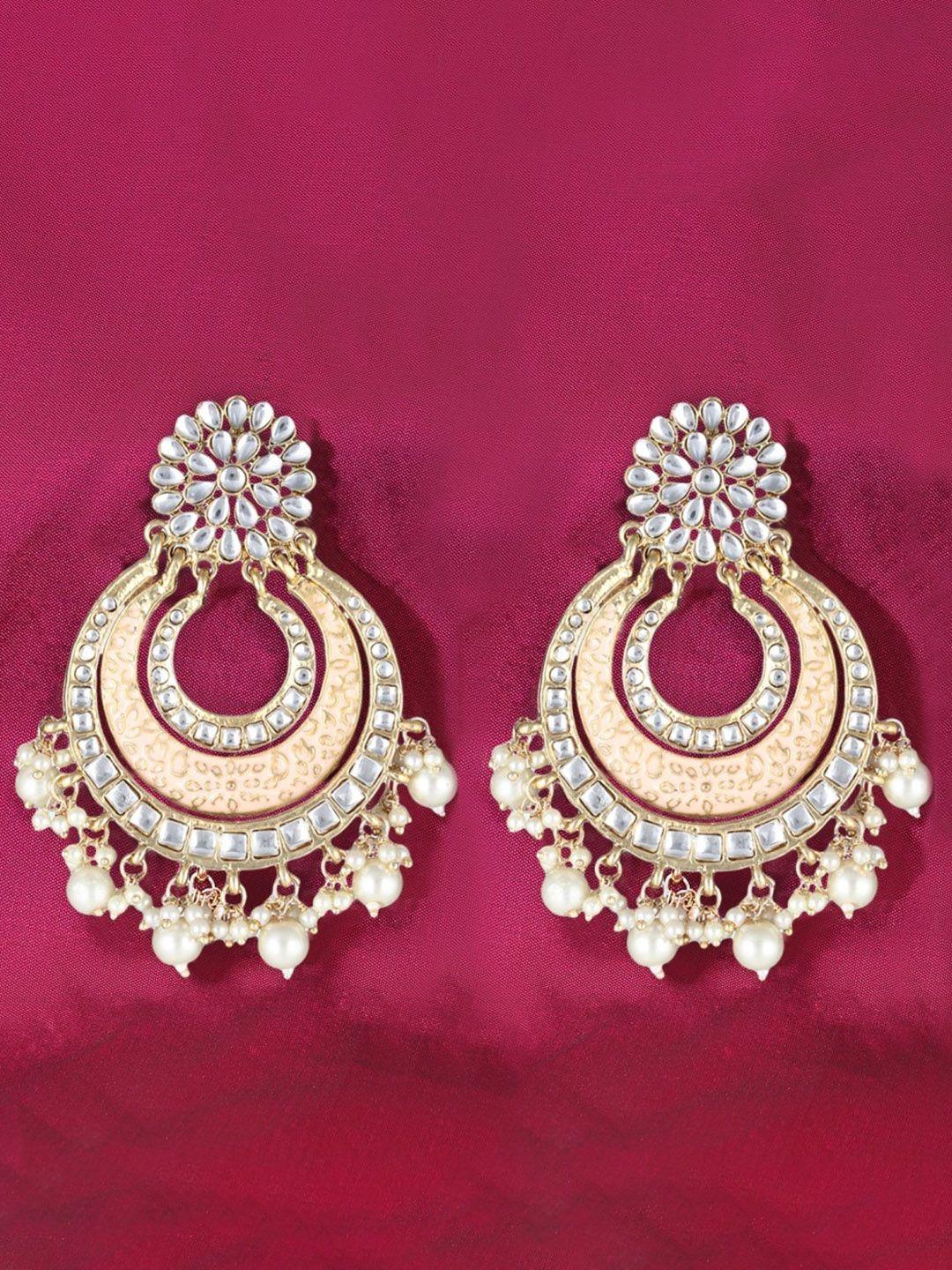 adwitiya collection gold-plated classic chandbalis earrings