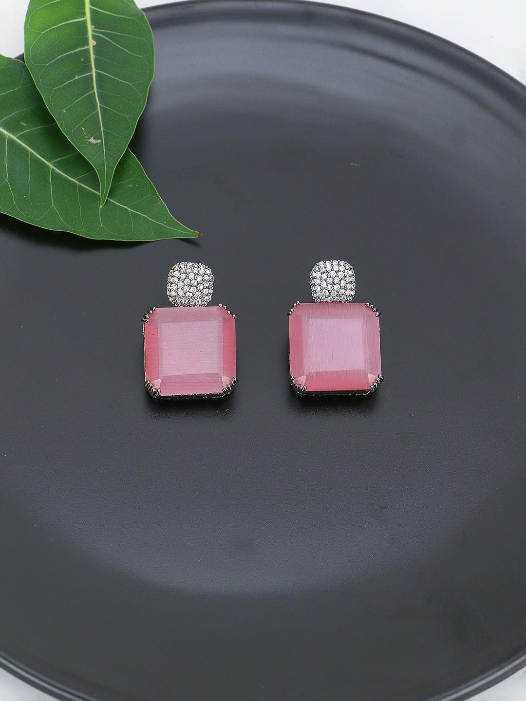 adwitiya collection silver-plated classic studs earrings