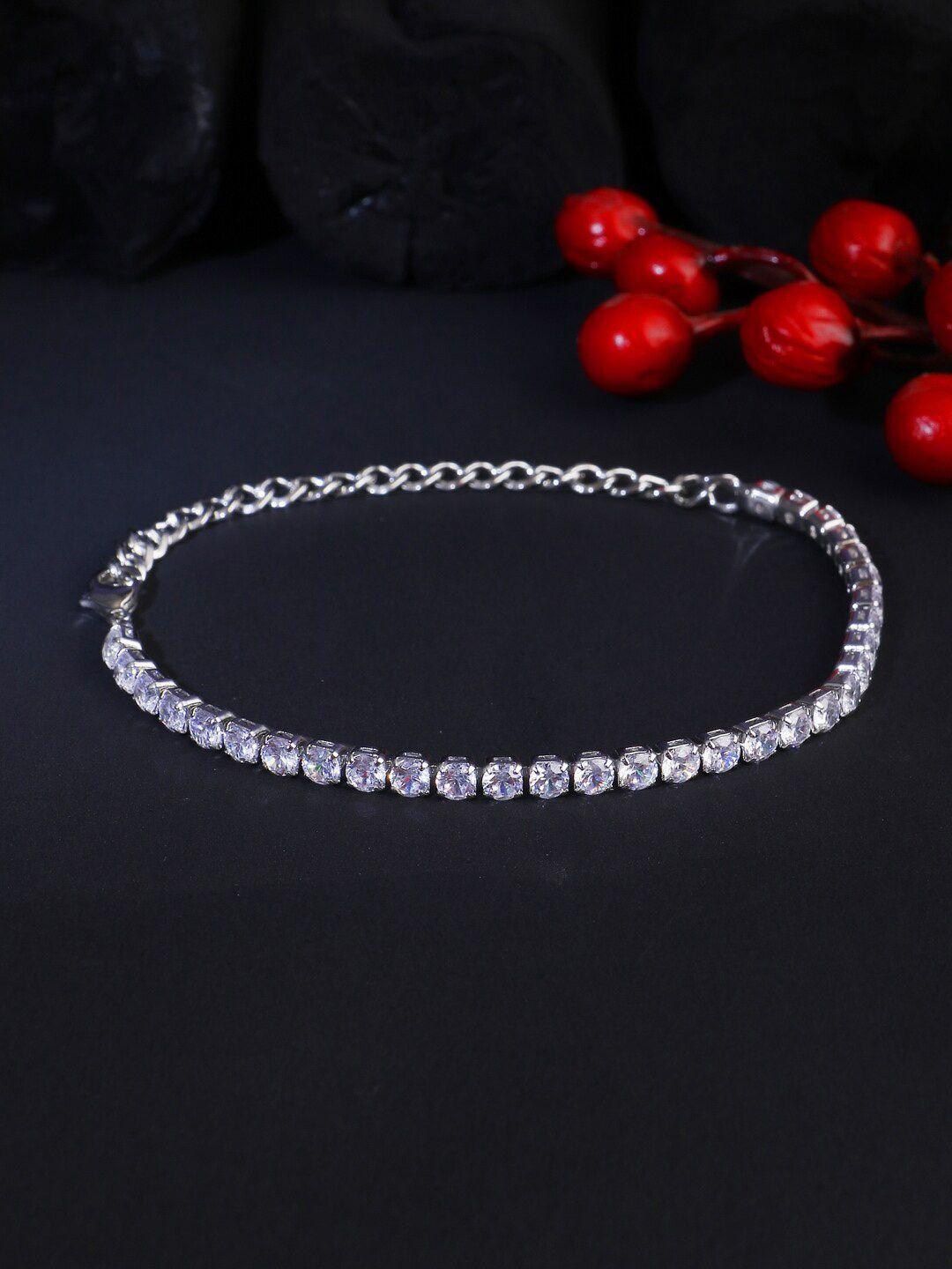 adwitiya collection women silver-plated armlet bracelet