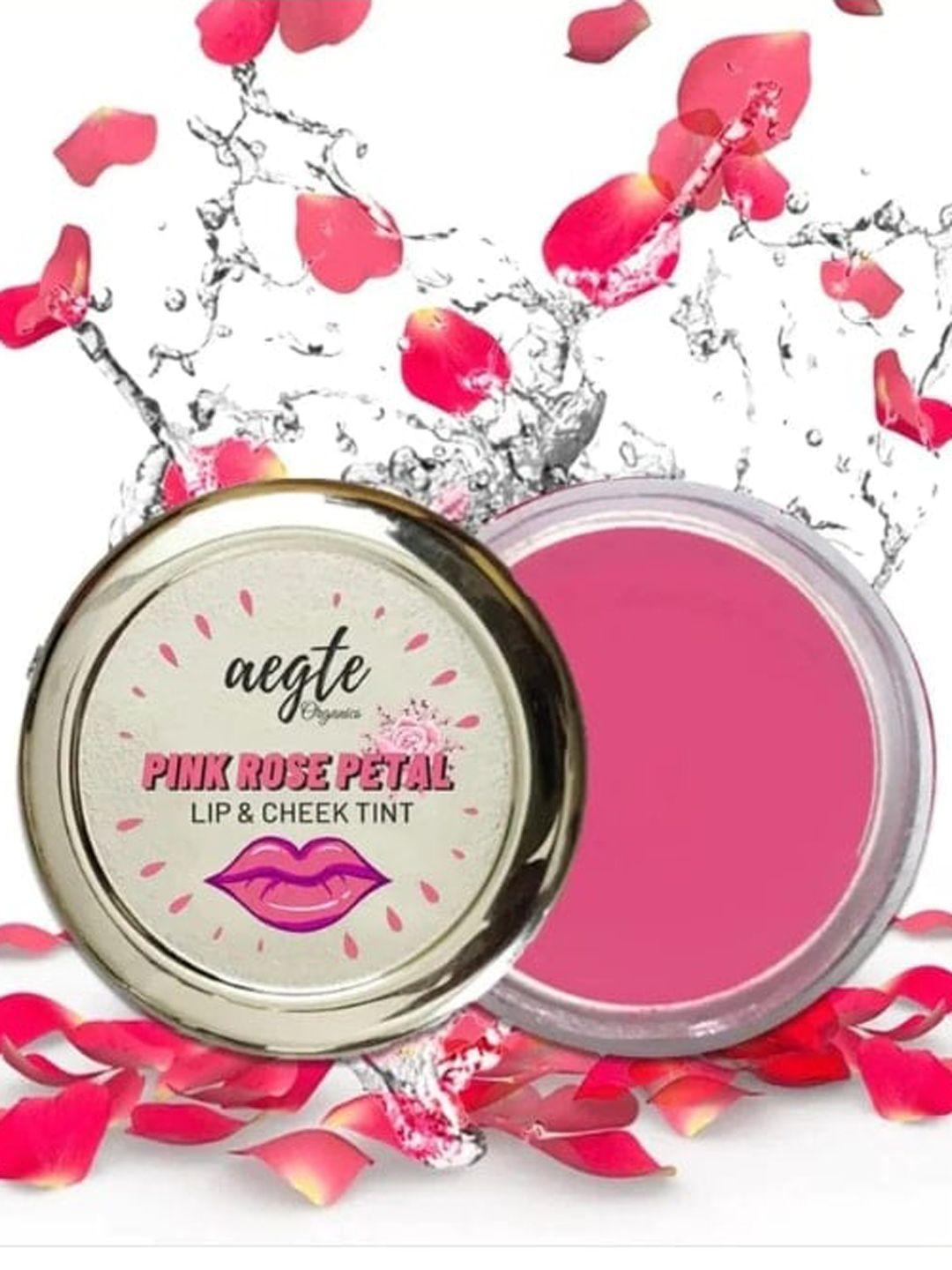 aegte organics pink rose petal lip & cheek tint balm-baby pink-15gm