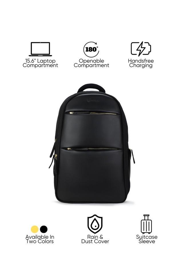 aero pu zipper closure unisex backpack