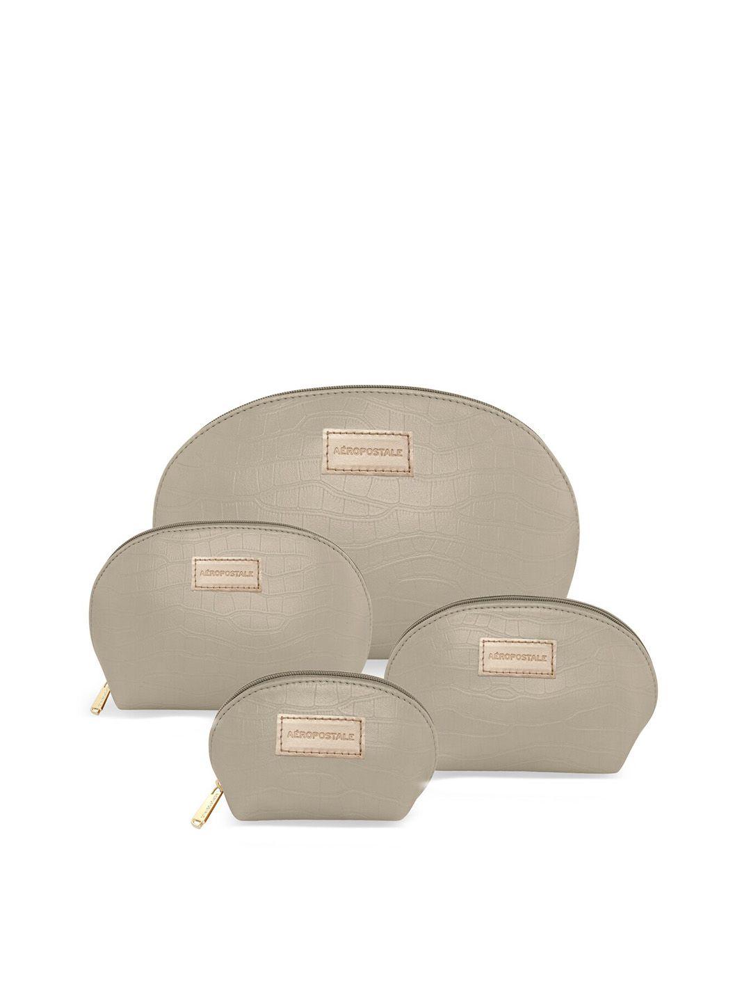 aeropostale cream-coloured pu structured sling bag with bow detail