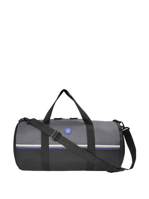 aeropostale duo grey & black polyester color block duffle bag