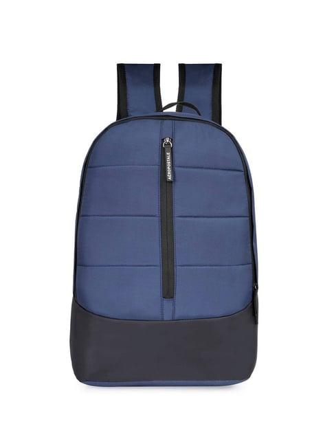 aeropostale knox navy polyester quilted laptop backpack