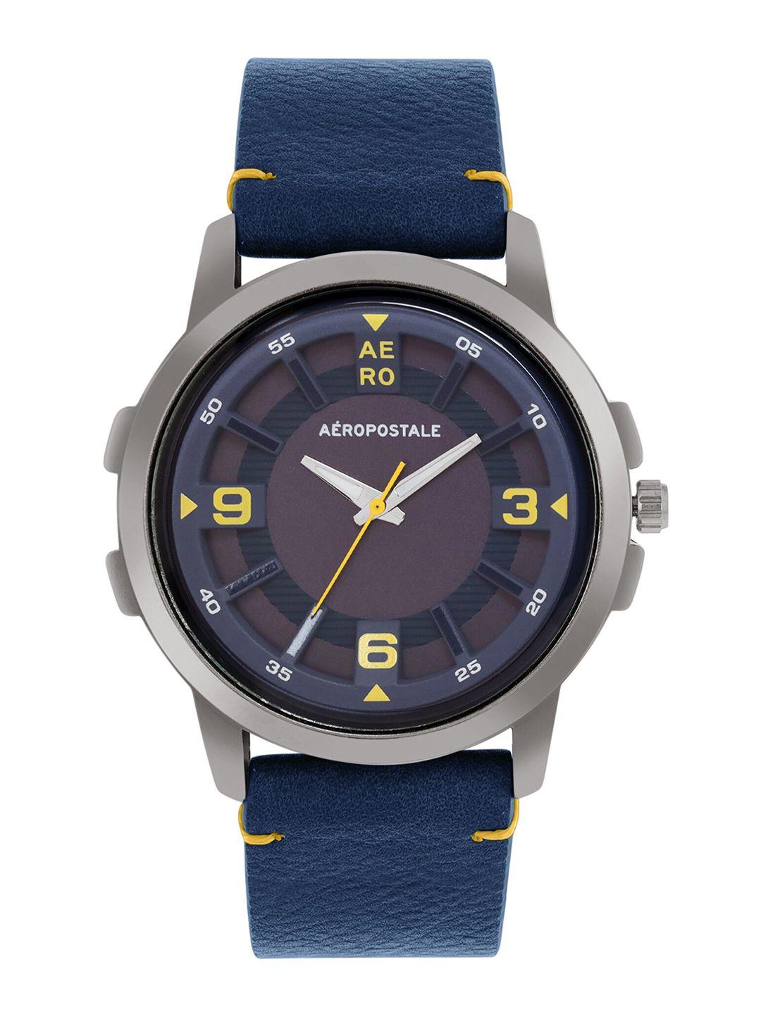 aeropostale men blue printed dial & blue straps analogue watch aero_aw_a6-1_blu