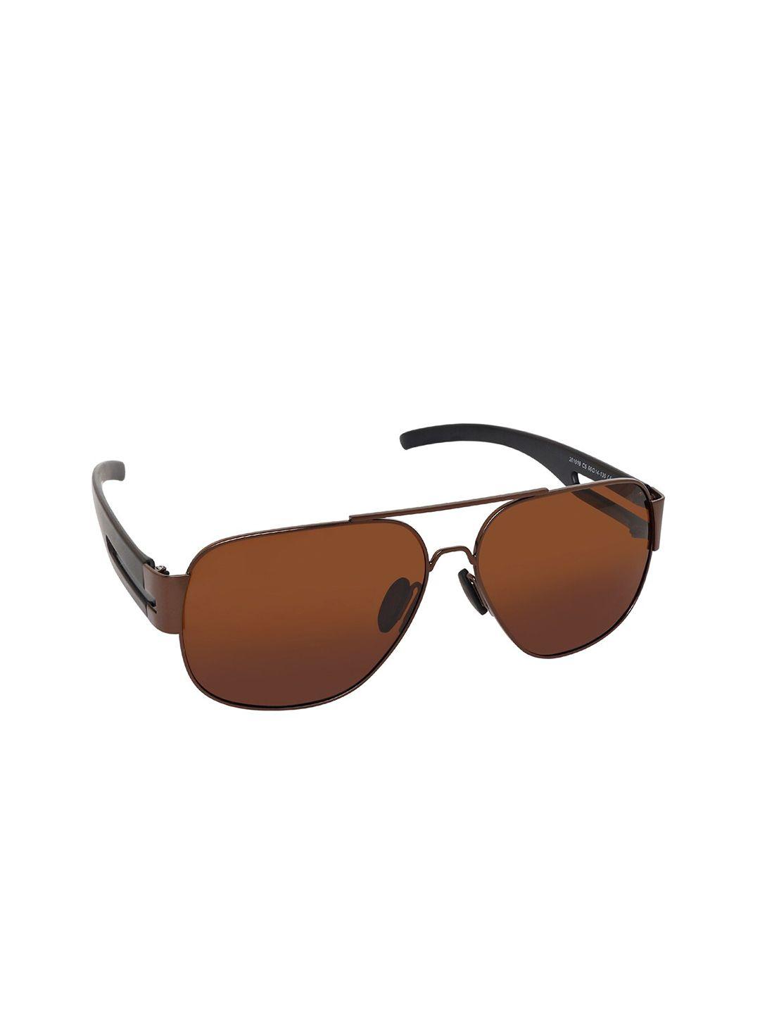 aeropostale men brown lens & brown square sunglasses with polarised and uv protected lens