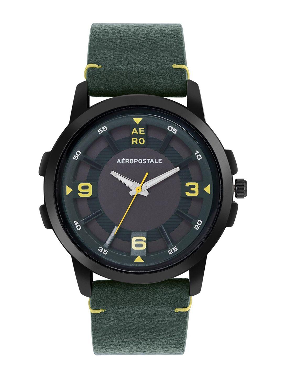 aeropostale men green patterned dial & green straps analogue watch aero_aw_a6-4_grn