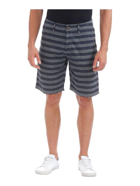 aeropostale navy striped casual shorts