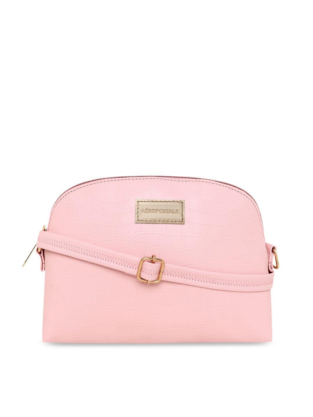 aeropostale pink pu structured handheld bag