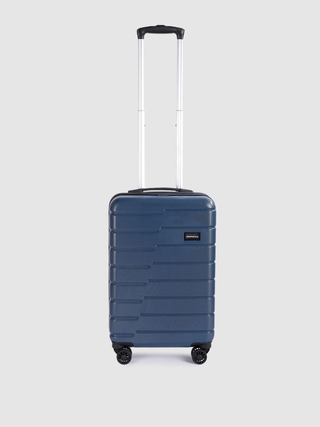 aeropostale textured hard-sided cabin trolley suitcase