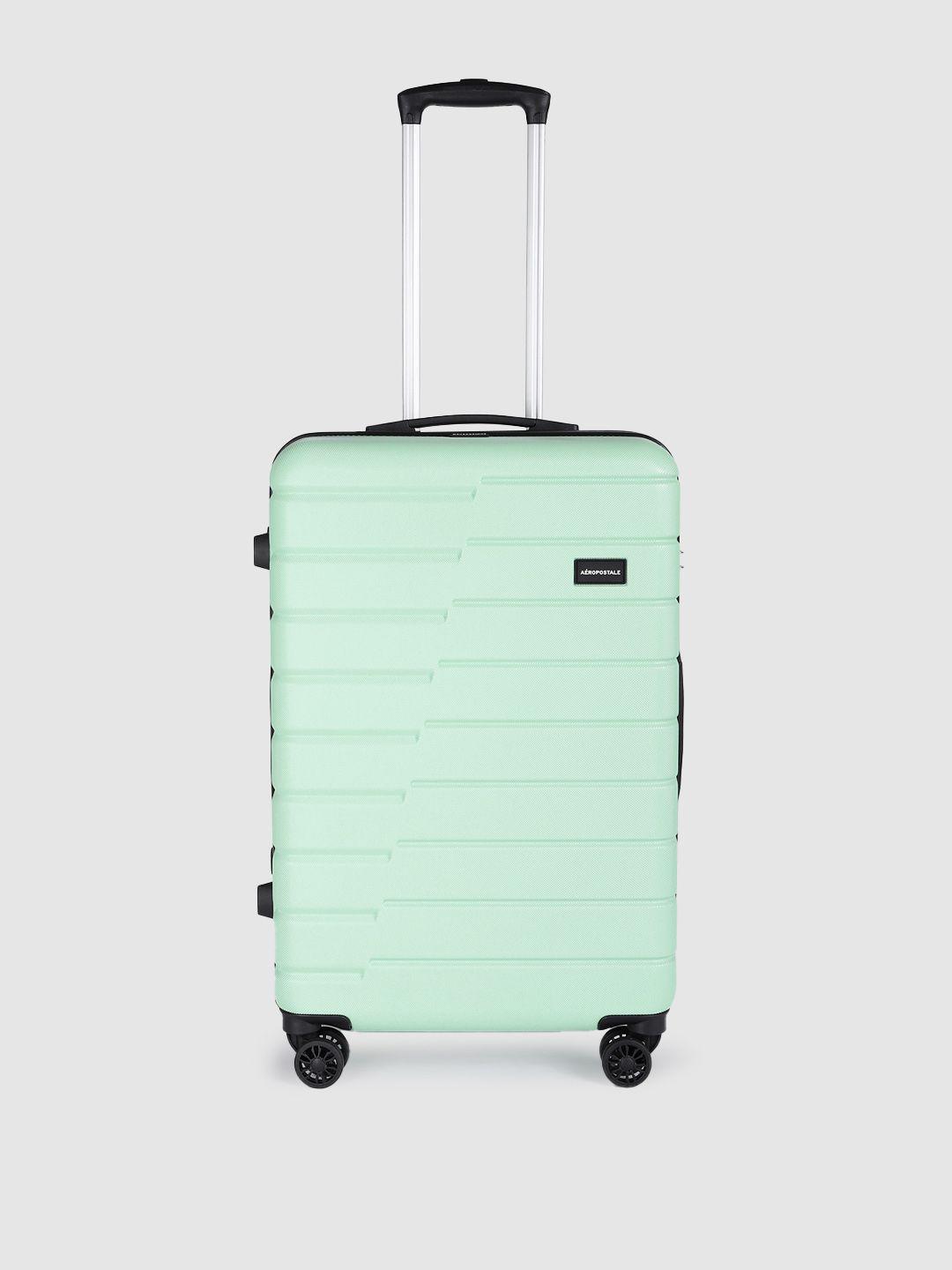 aeropostale textured hard-sided medium trolley suitcase