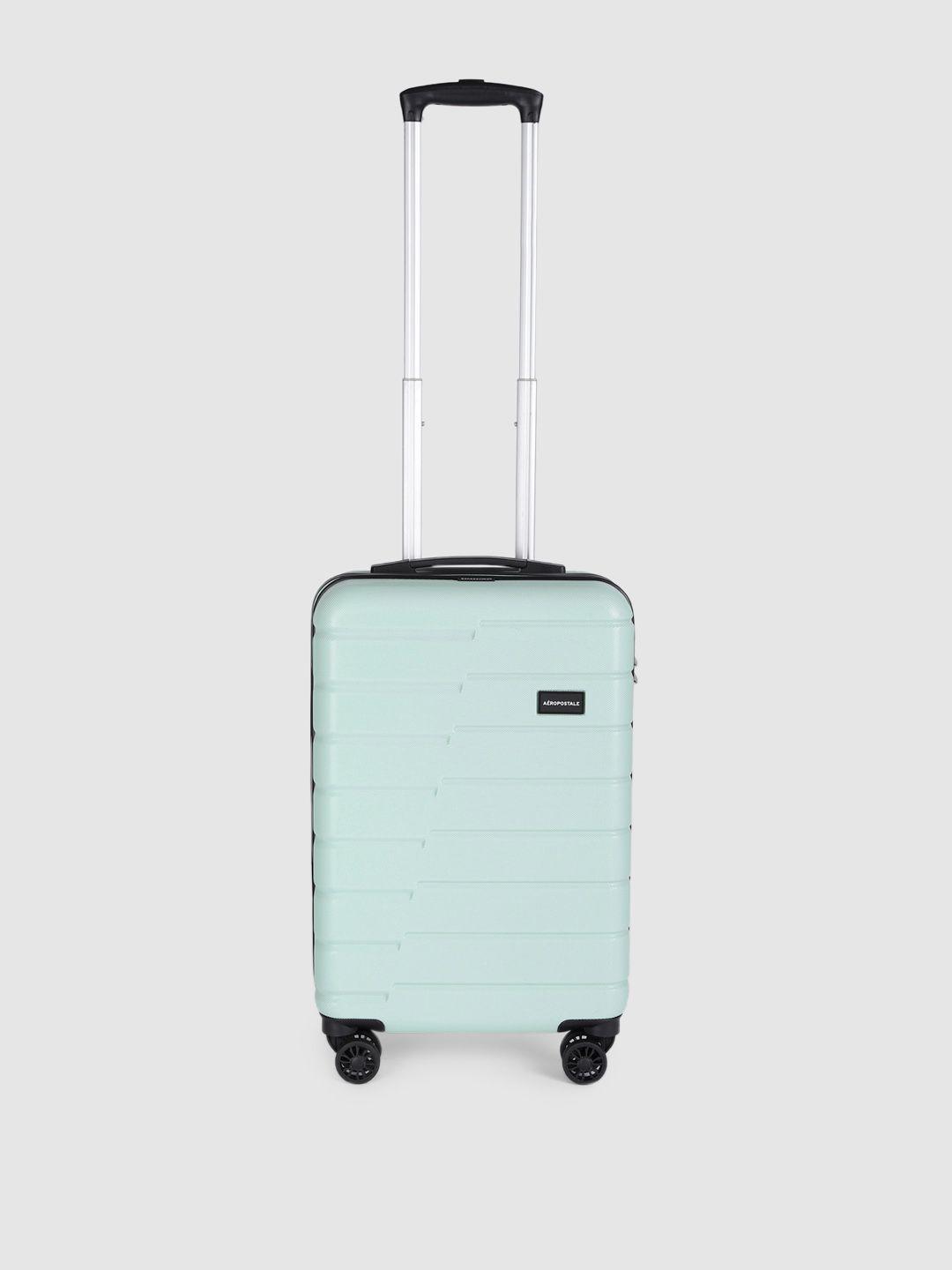 aeropostale textured hard-sided trolley cabin trolley suitcase