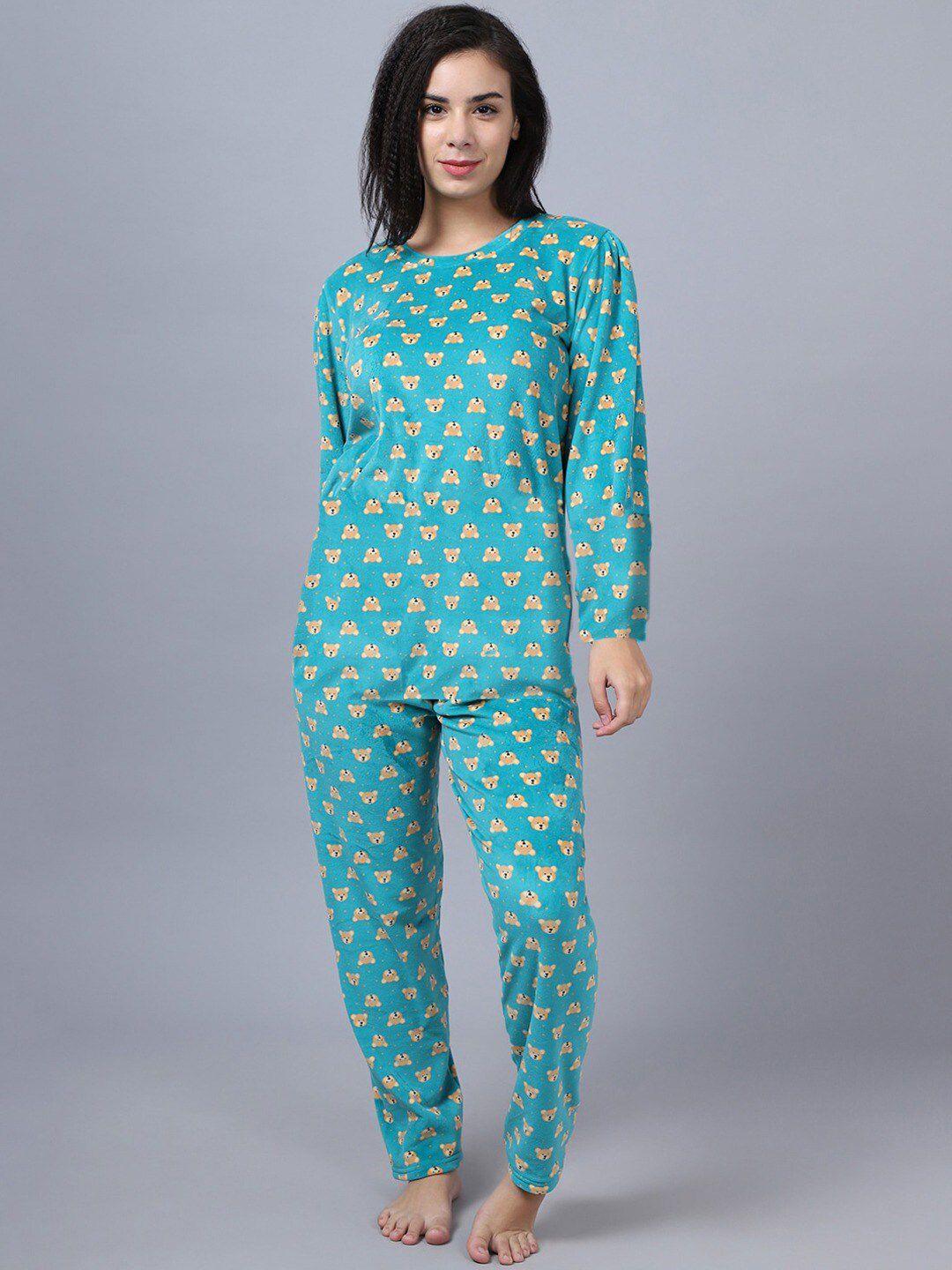 aerowarm graphic printed night suit