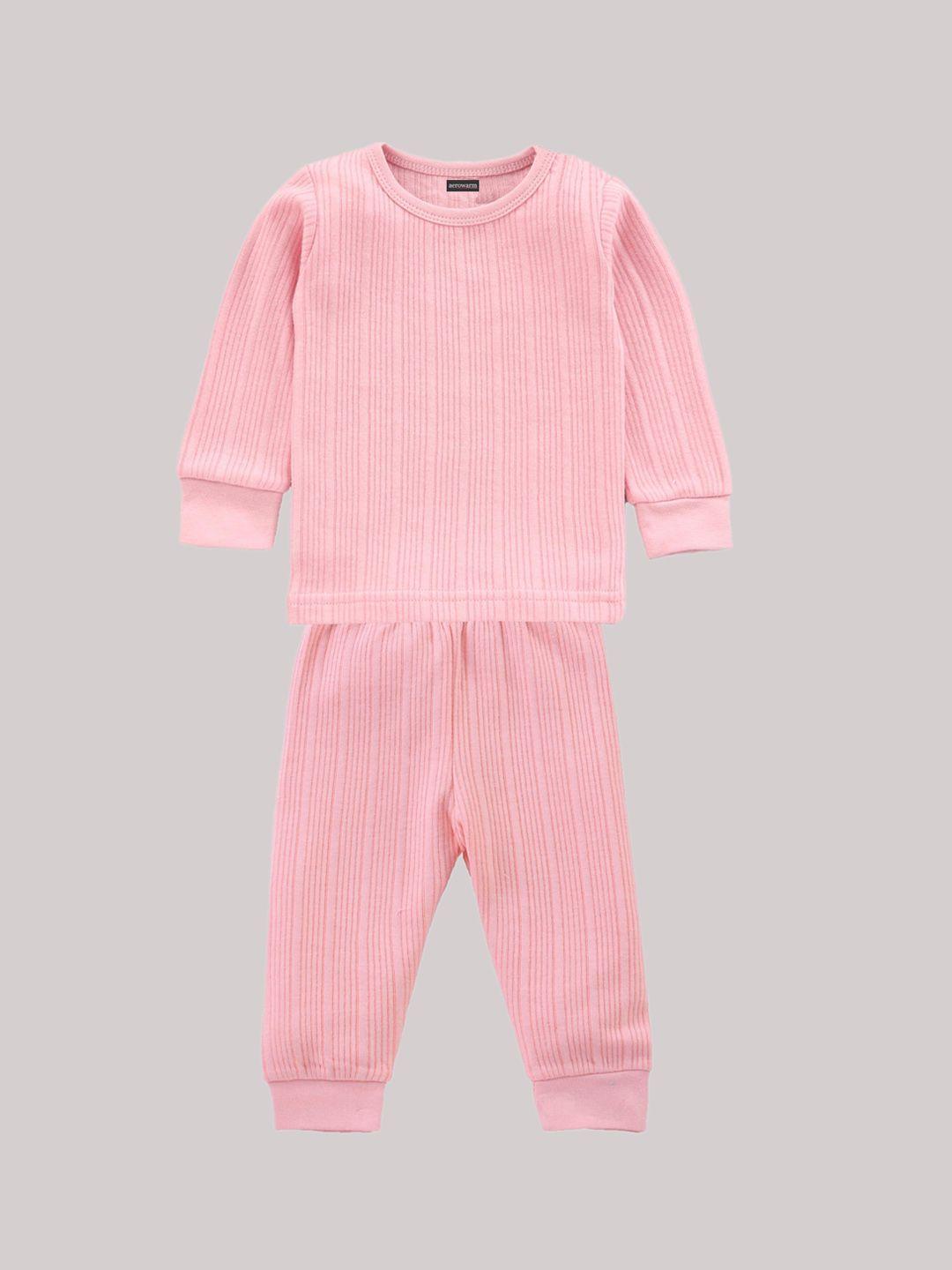 aerowarm infant pink solid thermal set