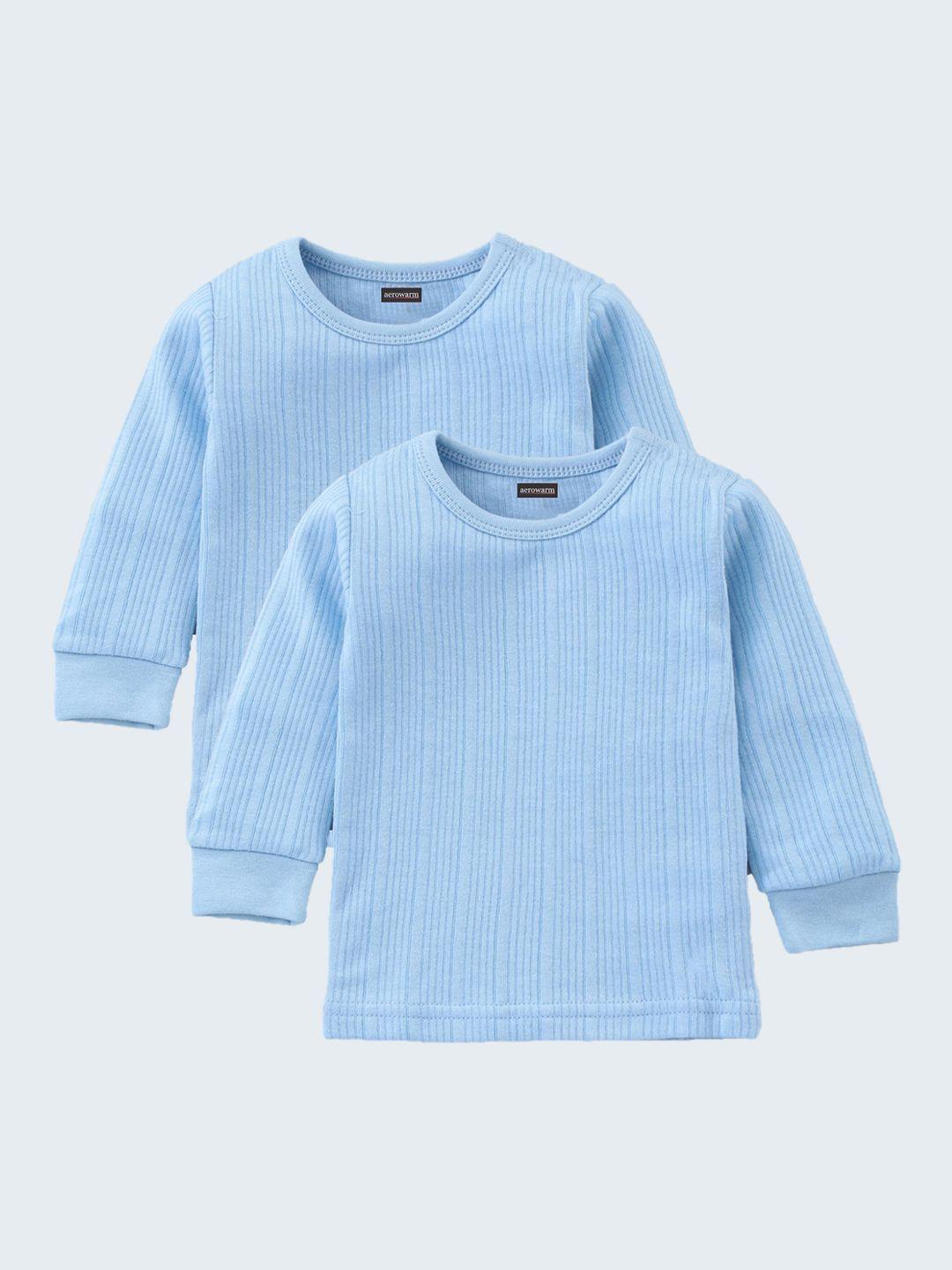 aerowarm kids pack of 2 ribbed ultra soft thermal tops