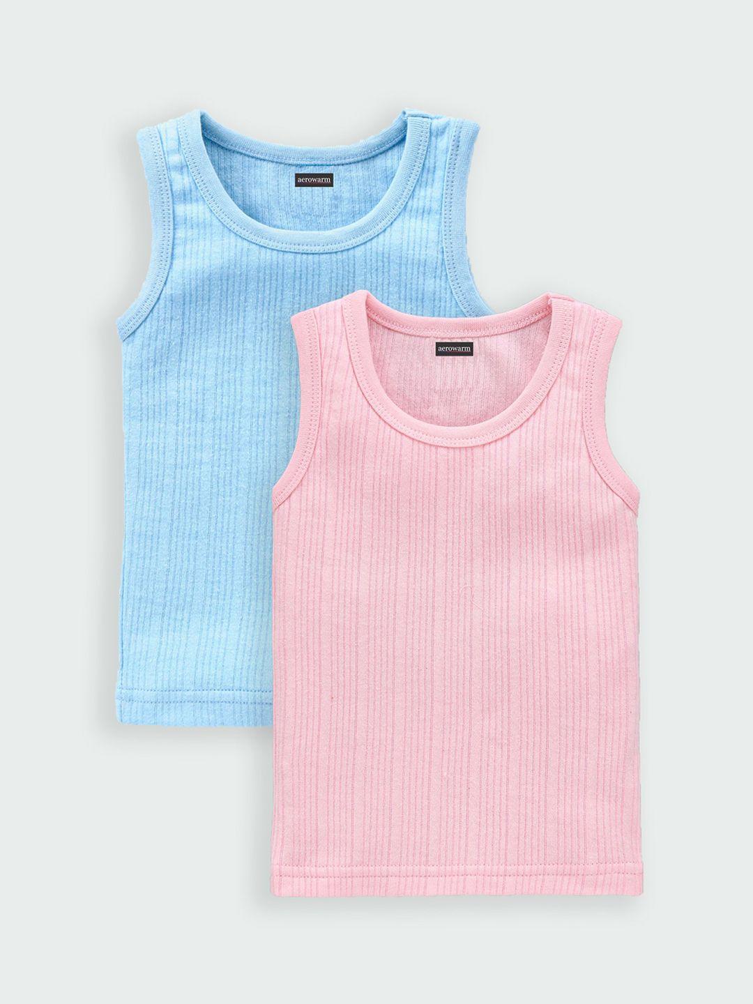 aerowarm kids pack of 2 ribbed ultra soft thermal tops