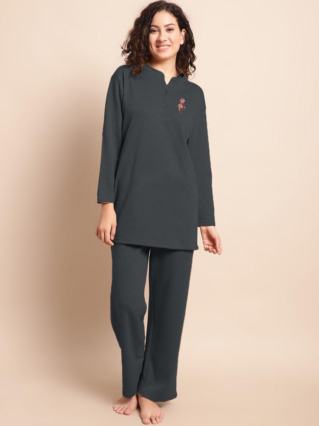 aerowarm mandarin collar night suit