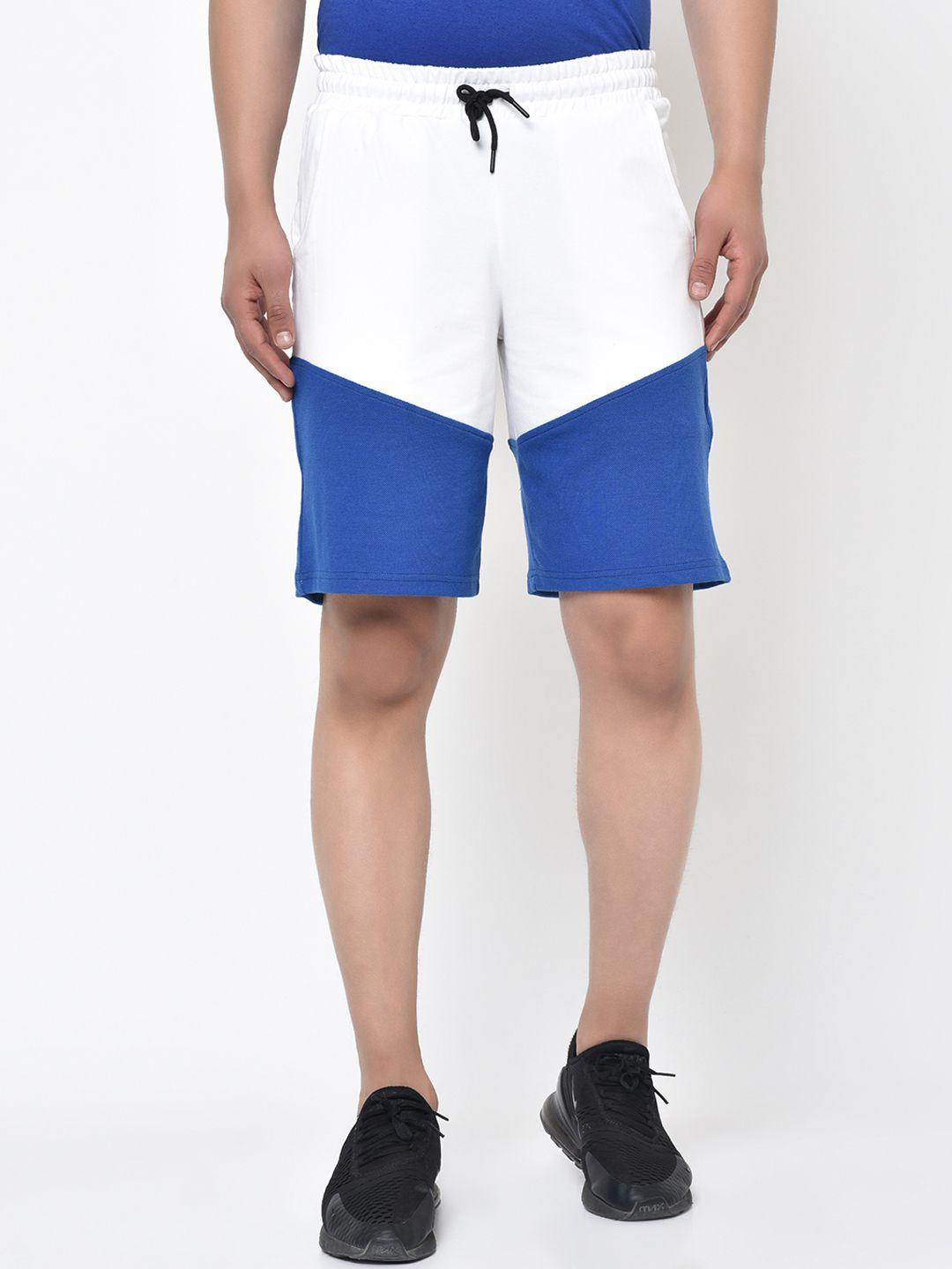 aesthetic bodies men blue solid regular fit regular shorts