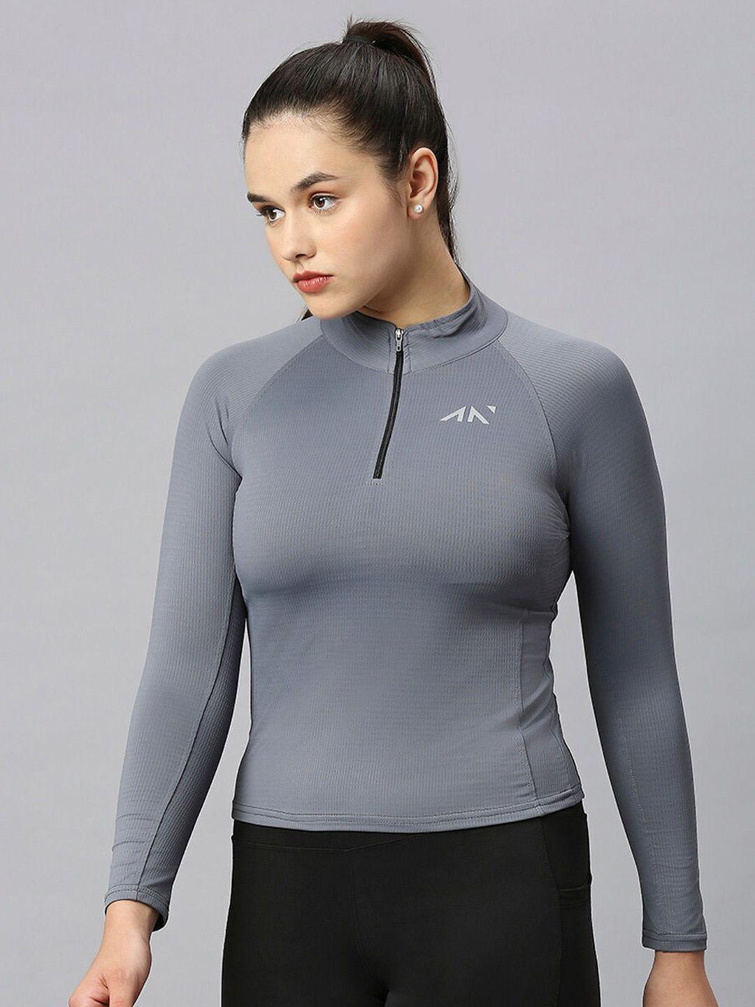 aesthetic nation high neck fitted sports top