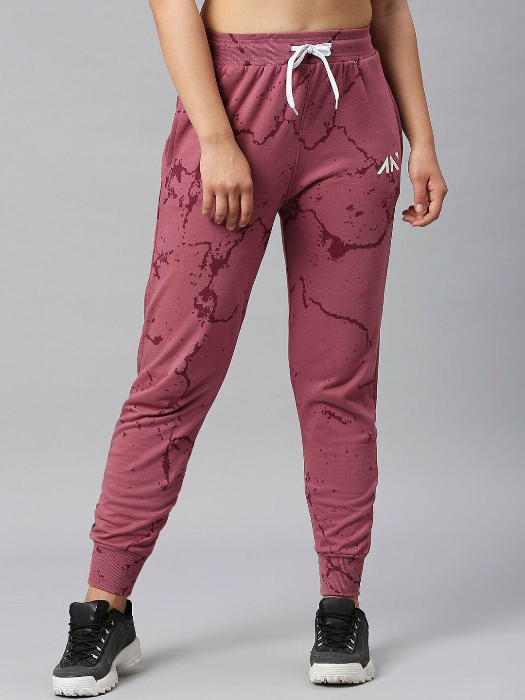 aesthetic nation marble printed cotton anti odour jogger